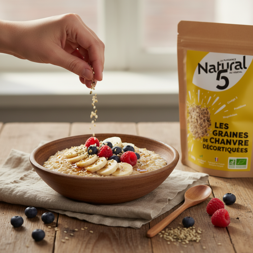 Porridge petit déjeuner avec graines de chanvre Natural5
