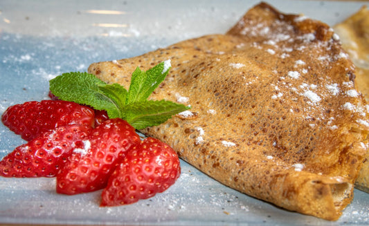 Crêpes à la poudre de fraise