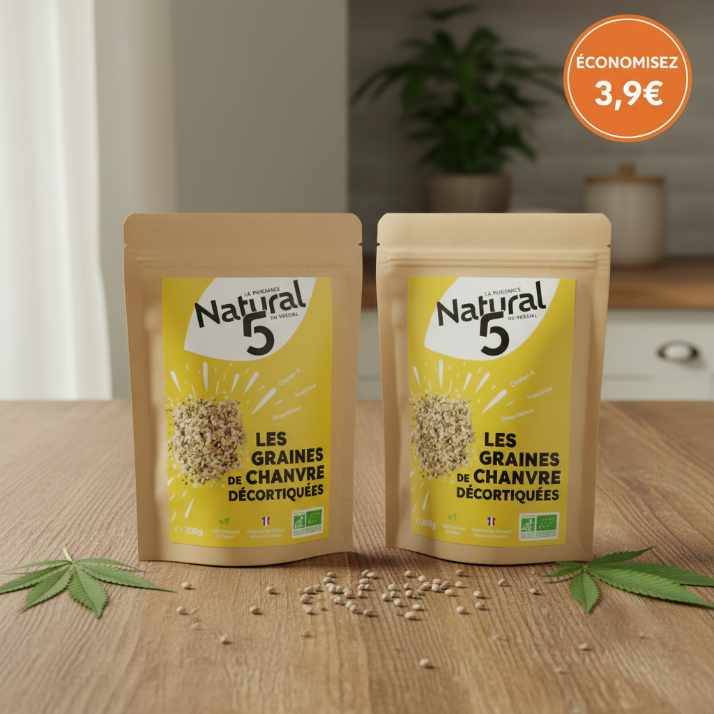 Pack 2 graines de chanvre Natural5 - Économisez 3,9€